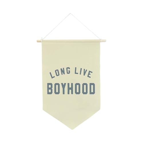 Zialofi Wandflagge mit der Aufschrift 'Long Live Boyhood', Hängeornament für Jungenräume, Beige Zialofi Wandflagge mit der Aufschrift 'Long Live Boyhood', Hängeornament für Jungenräume, Beige von Zialofi