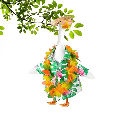 Zibeem Gänse Kostüm - 4-teiliges Garten Gänse Outfit Set,58cm Gänsestatuen Kleidung Für Kinder Alltag Zuhause Camping Garten Events von Zibeem