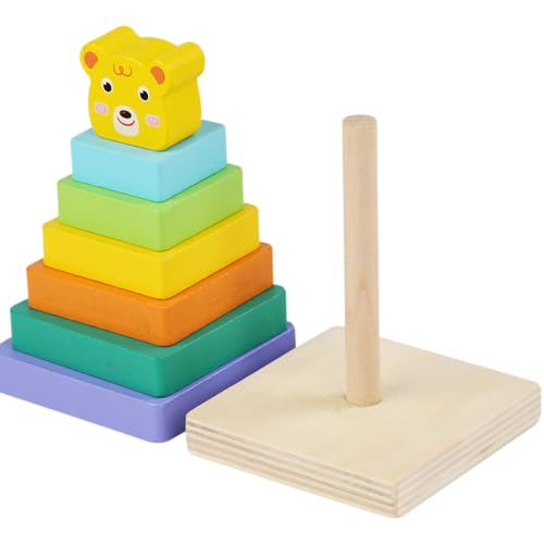 Zibeem Holzstapelspielzeug, Holzstapelblöcke | Pädagogische Gebäudespielzeug für Handaugenkoordination | Fine Motor Skill -Spielset, sensorisches Geometriespiel für Kinder im Alter von 3 Jahren Zibeem Holzstapelspielzeug, Holzstapelblöcke | Pädagogische Gebäudespielzeug für Handaugenkoordination | Fine Motor Skill -Spielset, sensorisches Geometriespiel für Kinder im Alter von 3 Jahren von Zibeem