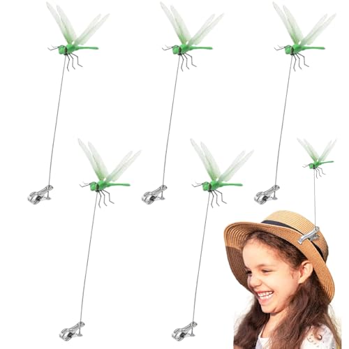 Zibeem Libellen-Clip | 5 Stück Gartendeko,Wasserdichter 3D Insektenabwehrender Hutclip Für Cosplay Outdoor Garten Freizeit Haarschmuck Zibeem Libellen-Clip | 5 Stück Gartendeko,Wasserdichter 3D Insektenabwehrender Hutclip Für Cosplay Outdoor Garten Freizeit Haarschmuck von Zibeem