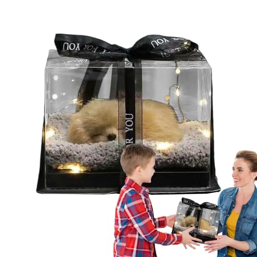 Zibeem Plüschtier Hund | Knisternde Stofftier-Welpen Figur,Interaktives Deko-Modell Für Wohnzimmer Schlafzimmer Schreibtisch Heimdekoration von Zibeem