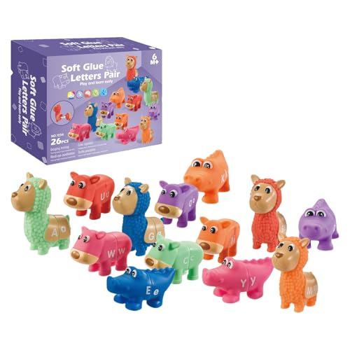 Zibeem Tierisches Alphabet-Match-Spiel, passende Buchstaben, Feinmotorik-Spielzeug - Alphabet-Buchstaben passen zu Tierspielzeug,Tier-Match-Alphabet-Spiel für Kinder, Mädchen, Kinder Zibeem Tierisches Alphabet-Match-Spiel, passende Buchstaben, Feinmotorik-Spielzeug - Alphabet-Buchstaben passen zu Tierspielzeug,Tier-Match-Alphabet-Spiel für Kinder, Mädchen, Kinder von Zibeem