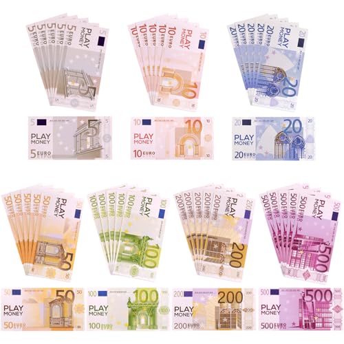 Zidoley 200 Blätter Spielgeld Euro Scheine, Fake Geld für Kaufmannsladen Deko, 5/10/20/50/100/200/500 Stück, Falschgeld Kaufladen Zubehör Zidoley 200 Blätter Spielgeld Euro Scheine, Fake Geld für Kaufmannsladen Deko, 5/10/20/50/100/200/500 Stück, Falschgeld Kaufladen Zubehör von Zidoley