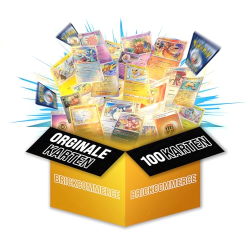 Pokemon Karten original Paket mit 100 verschiedenen Pokemon Karten deutsch - Pokemon Sammelkarten Set mit Holo Pokémon Karten Plus Ziegelsammler Box kompatibel mit Pokemon Karten Gold original Pokemon Karten original Paket mit 100 verschiedenen Pokemon Karten deutsch - Pokemon Sammelkarten Set mit Holo Pokémon Karten Plus Ziegelsammler Box kompatibel mit Pokemon Karten Gold original von Ziegelsammler