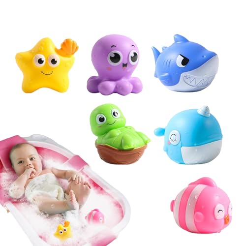 Badespielzeug für Babys – 6 x Badespielzeug für Kleinkinder – Blitzlichter Spielzeug für Kleinkinder, bunte , Baby-Duschspiele, interaktives Vorschul-Lernen Badespielzeug für Babys – 6 x Badespielzeug für Kleinkinder – Blitzlichter Spielzeug für Kleinkinder, bunte , Baby-Duschspiele, interaktives Vorschul-Lernen von Ziennhu