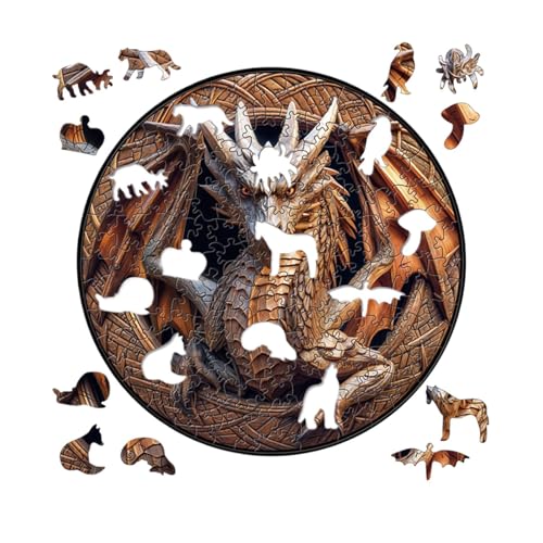 Dragon Puzzle – Mechanischer Drache – ansprechendes Puzzle für Frauen, Lern- und Lernspielzeug, einzigartige Formen, Puzzles in Tierform, Holzhandwerk für Erwachsene Dragon Puzzle – Mechanischer Drache – ansprechendes Puzzle für Frauen, Lern- und Lernspielzeug, einzigartige Formen, Puzzles in Tierform, Holzhandwerk für Erwachsene von Ziennhu