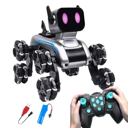 Ferngesteuerter Hund, Roboter, Babyspielzeug, Spielzubehör für Welpe mit acht Rädern, ferngesteuert, für Schlafzimmer, Garten, Wohnzimmer, Innen- und Außenbereich, für Mädchen und von Ziennhu