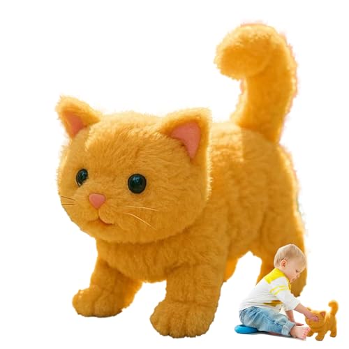 Katzenspielzeug Für Kinder | Interaktive Kleine Katze, Die Läuft, Schwanz Wackelt Und Sich Bewegt | Spaß Und Ein Engagiertes Haustierspielzeug Für Kinder | Batteriebetriebenes Wanderkätzchen Für Spiel von Ziennhu