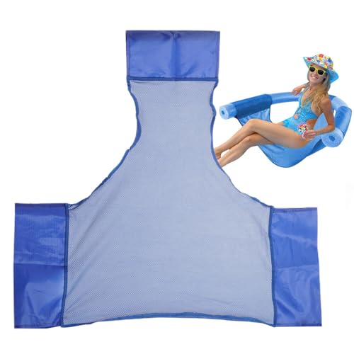 Netter Pool-Nudelstuhl _ Neigung des Netzes nur Schwimmnetz | Liegestühle – schwimmende Wasserhängematte – langlebige Stoffhalterung – verstellbare Sitze, tragbar von Ziennhu
