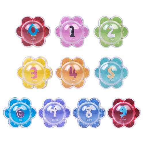 Number Bad Spielzeug - Lernbälle Lernbälle - Kinder Sensorische Spiele Badewanne Schwimmnummer Set, Spiele Badewanne Schwimmnummer Set Für Duschpool -Badezimmer Vorschule Für Duschpool von Ziennhu