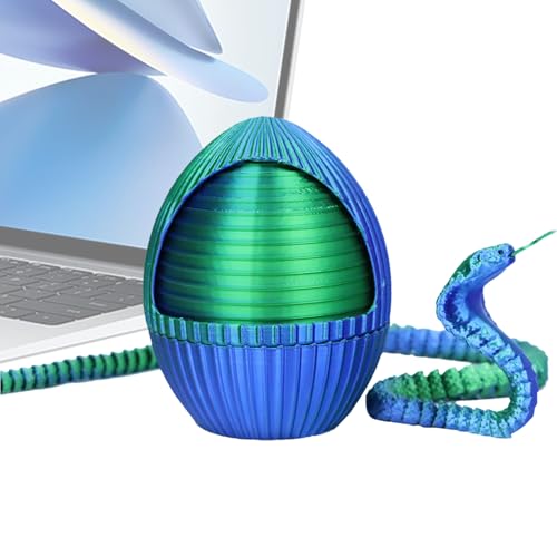 Schlangeneier – 3D Schlangenei – Getriebe, bedruckt, Schlange in 3D mit Zahnrad, flexible Figur für Design-Inspiration kommt von der COM Bürodekoration von Ziennhu