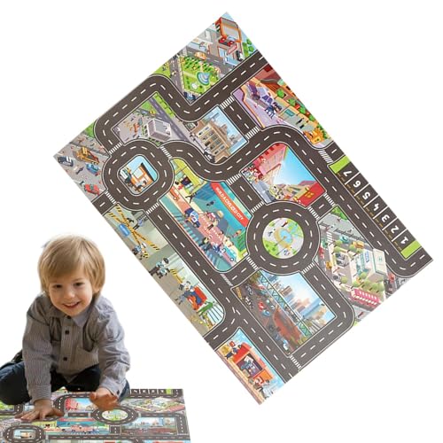 Spielzeugmatten-Set für Stadtspiele mit Straßenwegen und 12 Fahrzeugen, Lernmatte für Mädchen und , behauptet Städte, langlebiges Spielzimmerspielzeug für Spielzeugmatten-Set für Stadtspiele mit Straßenwegen und 12 Fahrzeugen, Lernmatte für Mädchen und , behauptet Städte, langlebiges Spielzimmerspielzeug für von Ziennhu