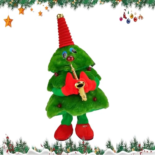 Tanzes Weihnachtsbaum - singende Plüschspielzeug, beleuchtete Weihnachtsdekoration | Elektrischer Musikfeiertag mit Lichtern, interaktive gefüllte Ornament für Kinder Mädchen Teenager, Desktop Tanzes Weihnachtsbaum - singende Plüschspielzeug, beleuchtete Weihnachtsdekoration | Elektrischer Musikfeiertag mit Lichtern, interaktive gefüllte Ornament für Kinder Mädchen Teenager, Desktop von Ziennhu