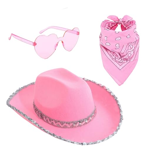 Ziennhu Cowgirl -Kostüm | Party Cow-Girl Hut mit verstellbarer Passform | Cowboy Cap Accessoire | WESTEN-THEMED Kleid für Damen | Perfekt für Partys, Festivals und Themenveranstaltungen Caps von Ziennhu