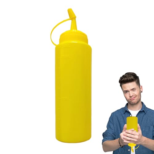 Ziennhu Flasche Senf und Ketchup Combo - Wiederverwendbare Sauce -Händler in flexiblen Kunststoff | Praktische Küchenzubehör für Picknick -Grillen und Mahlzeiten von Ziennhu
