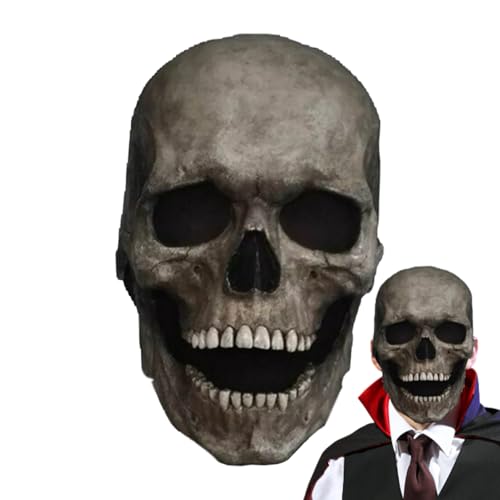 Ziennhu Halloween -Schädelmaske - gruselige Vollkopf -Schädelmaske - Skelettmasken für Halloween -Party | Realistisches Latexmaterial | Erwachsene Size | Horror -Kostüm -Cosplay -Accessoire von Ziennhu