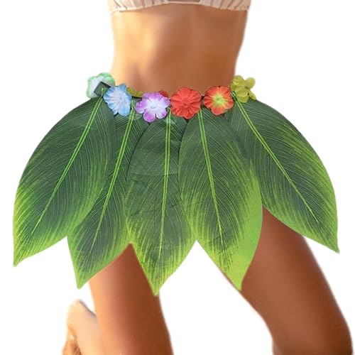 Ziennhu Hawaiian Fancy Dishy | Hawaiianisches Grünblatt-Grassrock – elastisches tropisches Kostüm | Röcke mit synthetischen Blättern mit Besatz und verstellbarer Passform | Outfit – Party Beach Ziennhu Hawaiian Fancy Dishy | Hawaiianisches Grünblatt-Grassrock – elastisches tropisches Kostüm | Röcke mit synthetischen Blättern mit Besatz und verstellbarer Passform | Outfit – Party Beach von Ziennhu