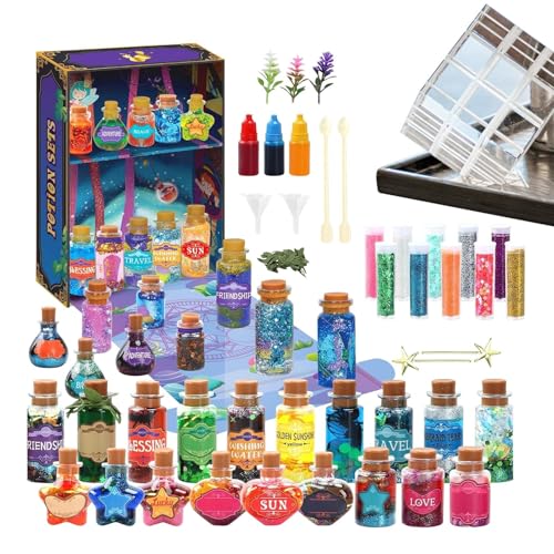 Ziennhu Kinder Zaubertrank-Set,Partyspiel Zaubertränke Bastelset - Mit Flaschen & Zubehör Für Familien Geburtstag Weihnachten von Ziennhu