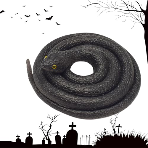 Ziennhu Schlangen Spielzeug, die echt aussehen | Simulationsschlange 31,5 Zoll | Gruseliges Scherzzubehör für die Halloween-April-Fischparty, Gartenzubehör, Geschenk Gag von Ziennhu