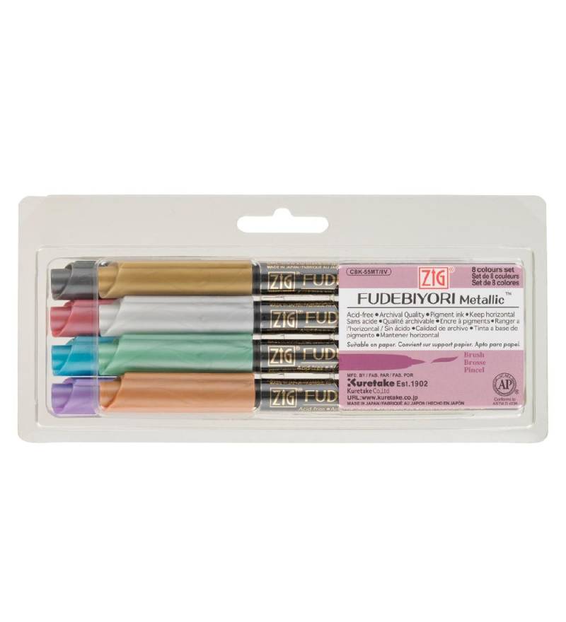 Zig Tuschen - 8 st. - Metallic - Zig - One Size - Filzstifte Zig Tuschen - 8 st. - Metallic - Zig - One Size - Filzstifte von Zig