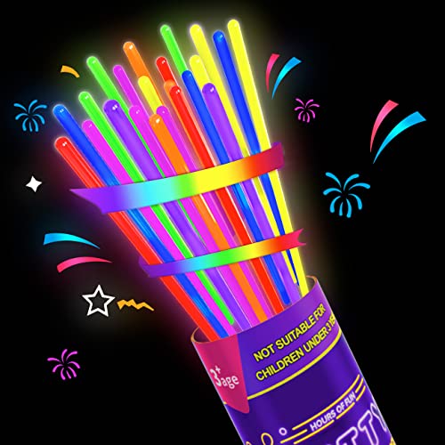 Ziitty Bracelet Fluorescent Lumineux, Decoration Noël Accessoire, 7 Magnifiques Couleurs Bâton Lumineux, Accessoire Fluo, Gadgets Néon pour Décorations Anniversaire Noël von Ziitty