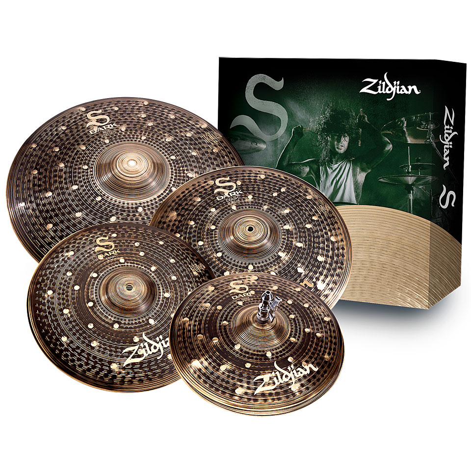 Zildjian S Dark SD4680 Cymbal Set 14"/16"/18"/20" Becken-Set Zildjian S Dark SD4680 Cymbal Set 14"/16"/18"/20" Becken-Set von Zildjian