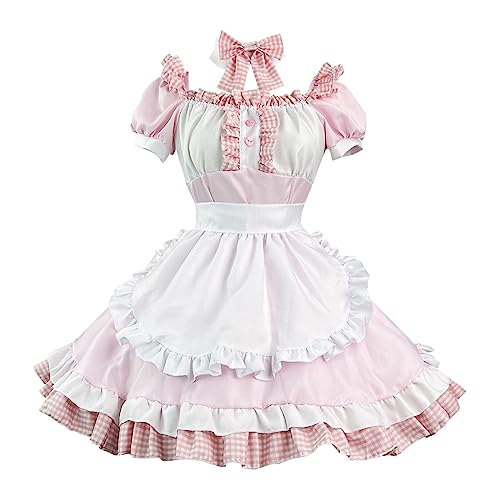 Zilosconcy Anime Cosplay Damen, Maid Dress Damen Japanisches Anime Sissy French Cosplay Kleid Klassisches Dienstmädchen Kostüm Weihnachten Halloween Outfit Schürze Kostümset Mädchen Lolita Zilosconcy Anime Cosplay Damen, Maid Dress Damen Japanisches Anime Sissy French Cosplay Kleid Klassisches Dienstmädchen Kostüm Weihnachten Halloween Outfit Schürze Kostümset Mädchen Lolita von Zilosconcy