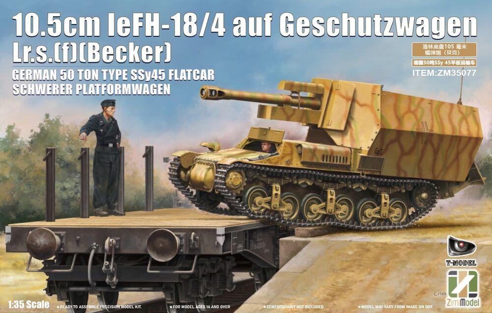Marder I 7.5cm Pak.40/1 auf Gw.Lr.s.(f) Sd.kfz.135 with German 50 Ton Type SSy45 Flatcar Schwerer Platformwagen [2 in 1] von Zimi Model