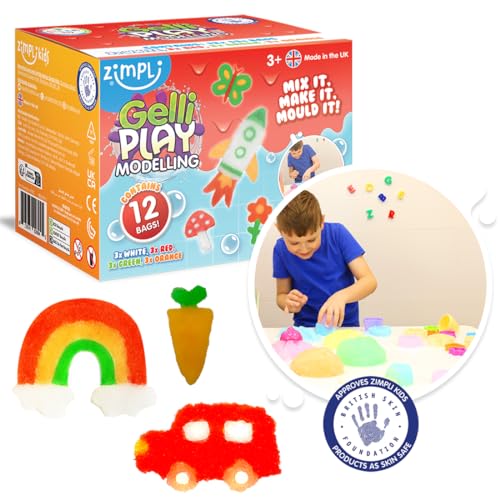 Zimpli Kids Gelli Modellierset mit 12 Anwendungen, fügen Sie einfach Wasser hinzu, um bunte, magische Designs zu erstellen, lustige, pädagogische, unordentliche und sensorische DIY Kunst & Handwerk, Zimpli Kids Gelli Modellierset mit 12 Anwendungen, fügen Sie einfach Wasser hinzu, um bunte, magische Designs zu erstellen, lustige, pädagogische, unordentliche und sensorische DIY Kunst & Handwerk, von Zimpli Kids