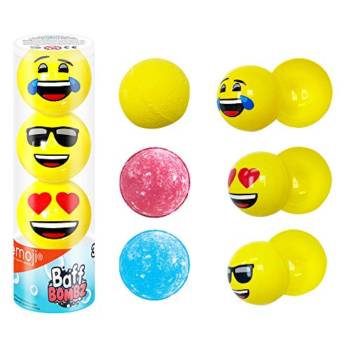 3 x Emoji-Badebomben von Zimpli Kids, Erstellen Sie ein sprudelndes Badezeitabenteuer Kinder Baff Bombz, zertifiziert biologisch abbaubar und veganfreundliches Geschenk 3 x Emoji-Badebomben von Zimpli Kids, Erstellen Sie ein sprudelndes Badezeitabenteuer Kinder Baff Bombz, zertifiziert biologisch abbaubar und veganfreundliches Geschenk von Zimpli Kids