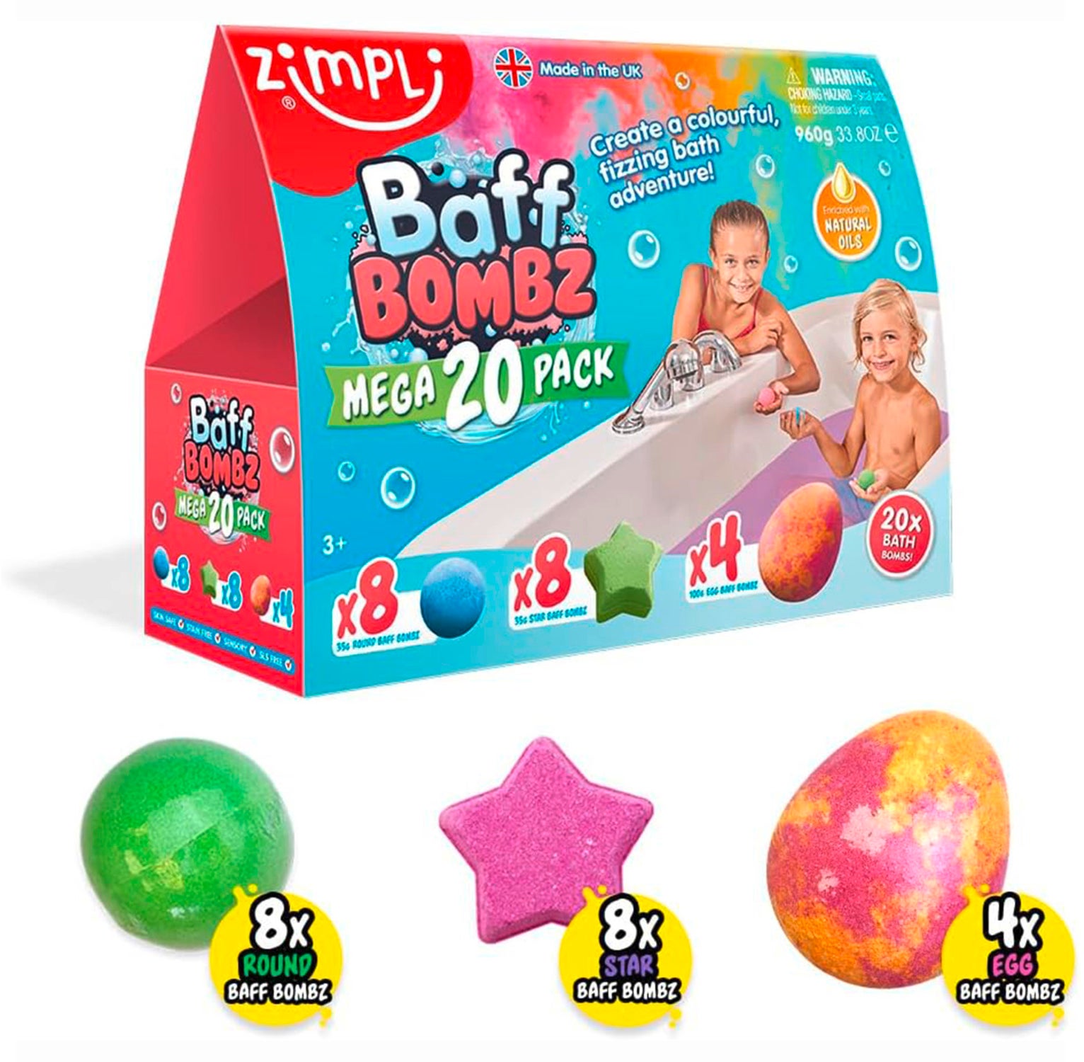 Zimpli Kids Baff Bombz Badebomben Mega Pack Zimpli Kids Baff Bombz Badebomben Mega Pack von Zimpli Kids