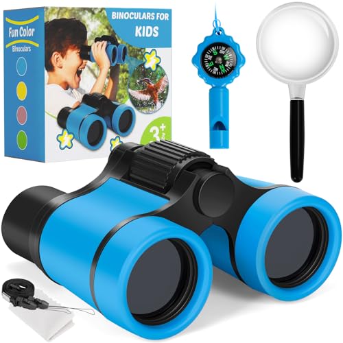 Ferngläser für Kinder, Kinderfernglas Spielzeug für 3 4 5 6 7 8 Jahre Jungen und Mädchen, Set mit Lupe & Kompass – Geburtstagsgeschenke Outdoor Spielzeug für Kinder Im Alter Von 3-8 Jahren Kleinkind von Zinbo