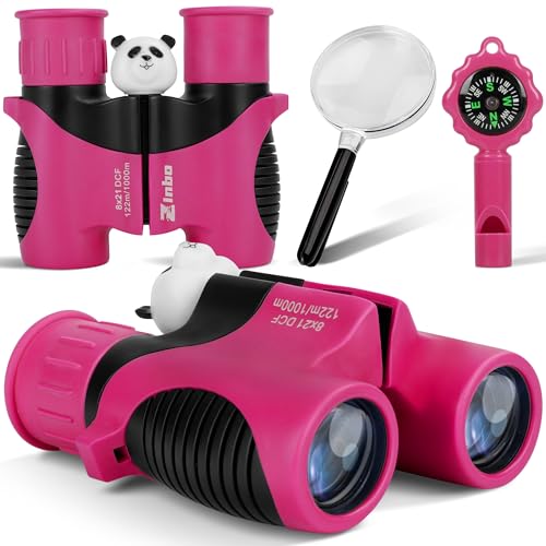 Fernglas für Kinder, Spielzeug für 3–12 Jahre alte Mädchen und Jungen, Vogelbeobachtung, Wandern, 4, 5, 6, 7, 8, 9 Jahre, Mädchen, Jungen, Weihnachten, Geburtstagsgeschenke, Outdoor-Spielzeug von Zinbo