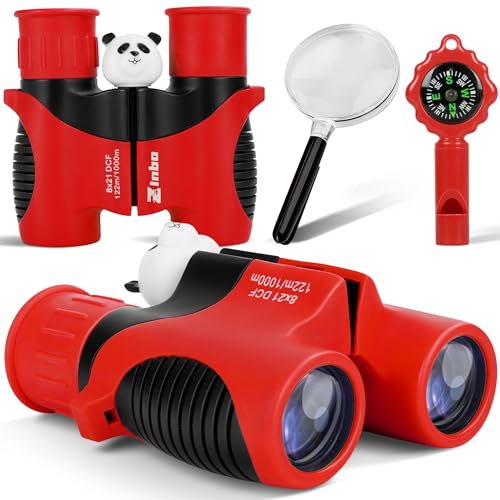 Fernglas für Kinder, Spielzeug für 3–12 Jahre alte Mädchen und Jungen, Vogelbeobachtung, Wandern, 4, 5, 6, 7, 8, 9 Jahre, Mädchen, Jungen, Weihnachten, Geburtstagsgeschenke, Outdoor-Spielzeug von Zinbo