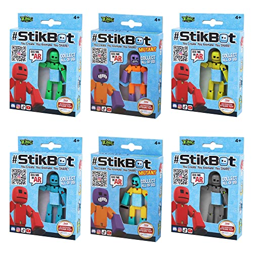 Toy Shed Spielzeug Schuppen stikbot Figur (6 Stück, Farben können variieren) von Zing