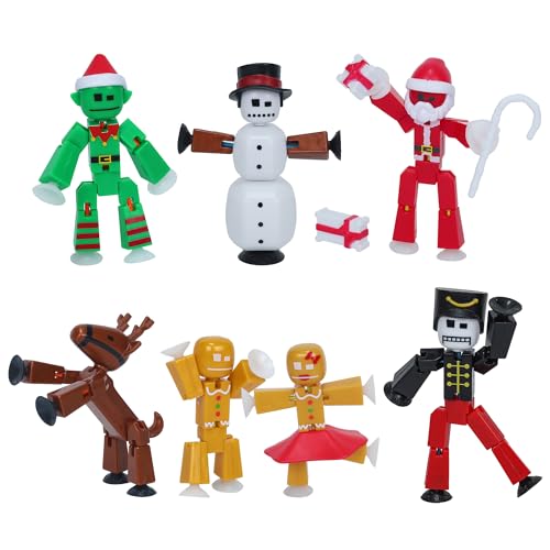 Zing StikBot Christmas Crew Pack – Enthält 7 StikBots und 1 Set Zubehör, neues Weihnachts-Themed Stop Motion Animation Spielzeug-Set Zing StikBot Christmas Crew Pack – Enthält 7 StikBots und 1 Set Zubehör, neues Weihnachts-Themed Stop Motion Animation Spielzeug-Set von Zing