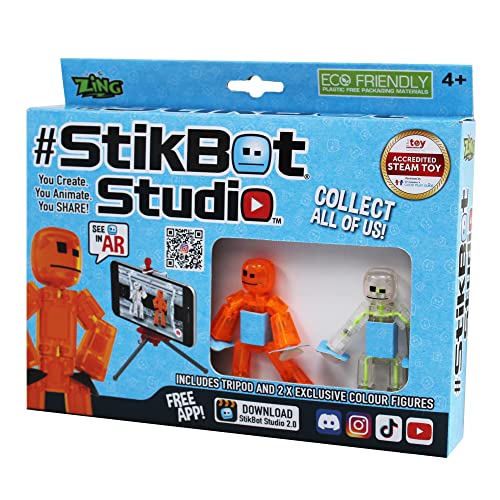 Zing StikBot S1003 Studio, Orange and White/Clear von StikBot