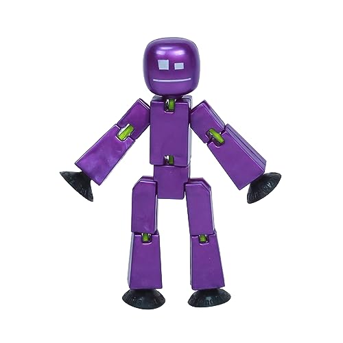 Zing StikBot Single Pack - Inklusive 1 StikBot - Collectible Action Figuren und Zubehör, Stop Motion Animation, Alter 4 und älter (Metal Aubergine) von Zing