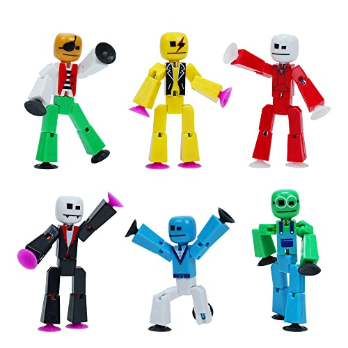 Zing Stikbot Avatar Series 1, 6 Stück Stikbot Actionfiguren zum Sammeln mit UV-Druck, Erstellen Sie Stop-Motion-Animationen, ideal für Kinder ab 4 Jahren von Zing
