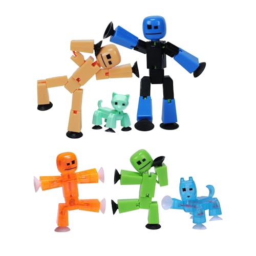 Zing Stikbot Family Pack, Set mit 6 Stikbot Sammel-Actionfiguren, enthält 2 Stikbots, 2 Junior Stikbots, 1 Hund und 1 Katze, Stop-Motion-Animation, in umweltfreundlicher Verpackung, ab 4 Jahren Zing Stikbot Family Pack, Set mit 6 Stikbot Sammel-Actionfiguren, enthält 2 Stikbots, 2 Junior Stikbots, 1 Hund und 1 Katze, Stop-Motion-Animation, in umweltfreundlicher Verpackung, ab 4 Jahren von Zing