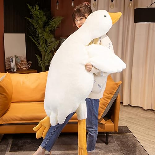 50-160 cm Riesige Gans Plüschtiere Große Ente Puppe Weiches Kuscheltier Schlafkissen Kissen für Kinder und Mädchen (130CM) von Zinsale