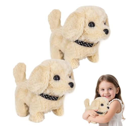 2PCS Hund Spielzeug Kinder, Roboter Hund Realistic Robot Puppy Realistischer Roboter Welpe, Roboterhund der Läuft Bellt und Wedelt mit dem Schwanz, Spielzeug Geschenk Junge Mädchen (Golden Retriever) 2PCS Hund Spielzeug Kinder, Roboter Hund Realistic Robot Puppy Realistischer Roboter Welpe, Roboterhund der Läuft Bellt und Wedelt mit dem Schwanz, Spielzeug Geschenk Junge Mädchen (Golden Retriever) von Zinueen
