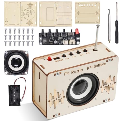 DIY Kit Holz Radio Bausatz, DIY Set, Radio Holz Bausatz, Holzbausatz Kinder,STEM-Spielzeug Experimente Wissenschaft, FM Radio Kits zum Lernen und Lehren DIY Kit Holz Radio Bausatz, DIY Set, Radio Holz Bausatz, Holzbausatz Kinder,STEM-Spielzeug Experimente Wissenschaft, FM Radio Kits zum Lernen und Lehren von Zinueen
