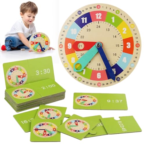 Lernuhr Kinder - Montessori-Spielzeug für Kleinkinder, Unterrichtszeit, Frühes Lernen, Pädagogisches Geschenk Lernuhr Kinder - Montessori-Spielzeug für Kleinkinder, Unterrichtszeit, Frühes Lernen, Pädagogisches Geschenk von Zinueen