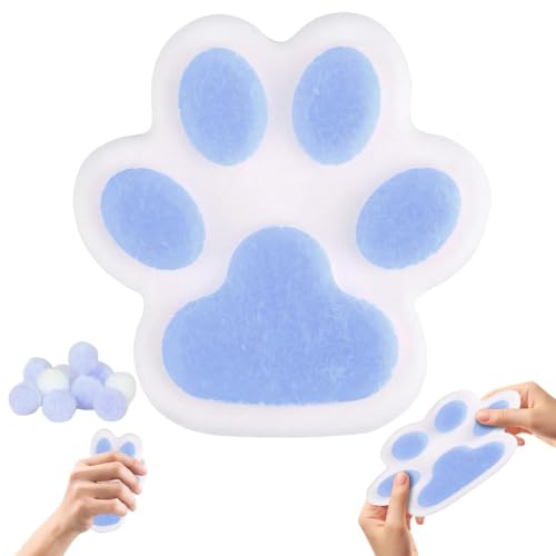 Übergröße Squeeze Spielzeug, Katzenpfoten Squishy Cat Paw Squishy, Anti Stress Taba Squishy Pfote Squishy Fidget Toys für Angst und Entspannung, Cat Paw Squeeze Toy (Blau) von Zinueen