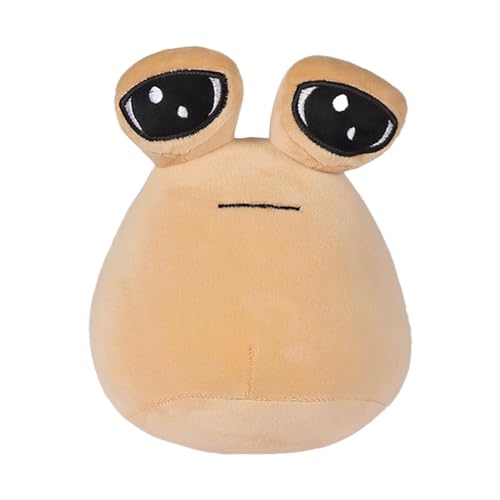 Zinueen Pou Plüsch Spielzeug, Pou Plüsch, Alien Plüsch, Pou Plüsch traurig, Cartoon Anime Plüsch für Schlafzimmer Dekoration, Weihnachten Wahl Geburtstag für Jungen Mädchen Fan (8,7 Zoll/22 cm) von Zinueen