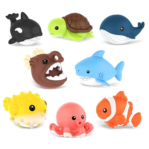 Zippytots Gummi-Badespielzeug für Kleinkinder, 8 Stück, Ozean-Tier-Badewannen-Spielzeug, schwimmende Badewanne, Spritzspielzeug für Kinder Zippytots Gummi-Badespielzeug für Kleinkinder, 8 Stück, Ozean-Tier-Badewannen-Spielzeug, schwimmende Badewanne, Spritzspielzeug für Kinder von Zippytots