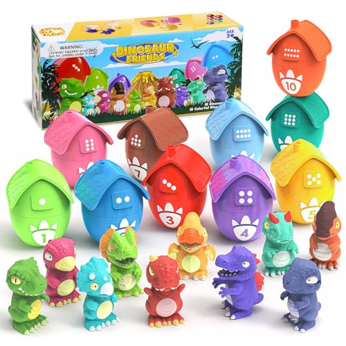 Zippytots Lernspielzeug für Kleinkinder 1 2 3 Jahre altes Matching Egg Toys mit Dino Fingerpuppe für Montessori Lernen, Zählen, Stapeln, Sortieren - Ostern Weihnachten Geburtstagsgeschenk für Baby Zippytots Lernspielzeug für Kleinkinder 1 2 3 Jahre altes Matching Egg Toys mit Dino Fingerpuppe für Montessori Lernen, Zählen, Stapeln, Sortieren - Ostern Weihnachten Geburtstagsgeschenk für Baby von Zippytots