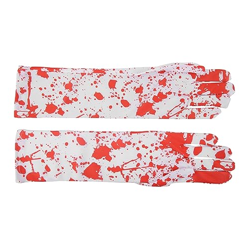 1 Paar blutige Handschuhe für Halloween-Party, Blutspritzer, Cosplay, gruselige blutspritzende Handschuhe, lustig, Kostümzubehör von Zisemeil