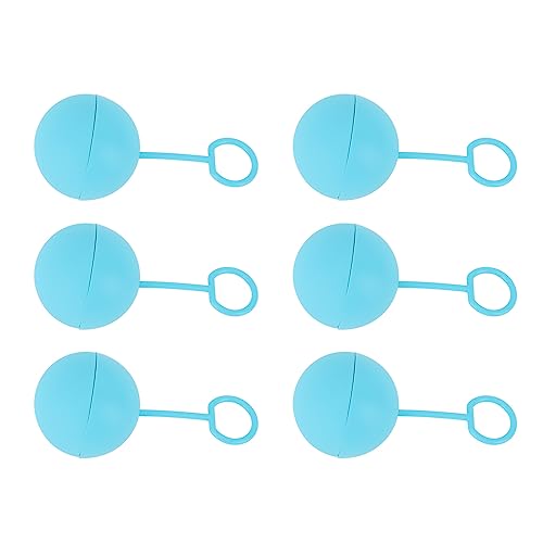 6 Stück Wiederverwendbare Wasserballons mit Tragering Silikon Schnellfüllung Selbstverschließend Sommer Wasser Squirt Ball Spielzeug für Outdoor Wasserspiele Pool (Blau) von Zisemeil